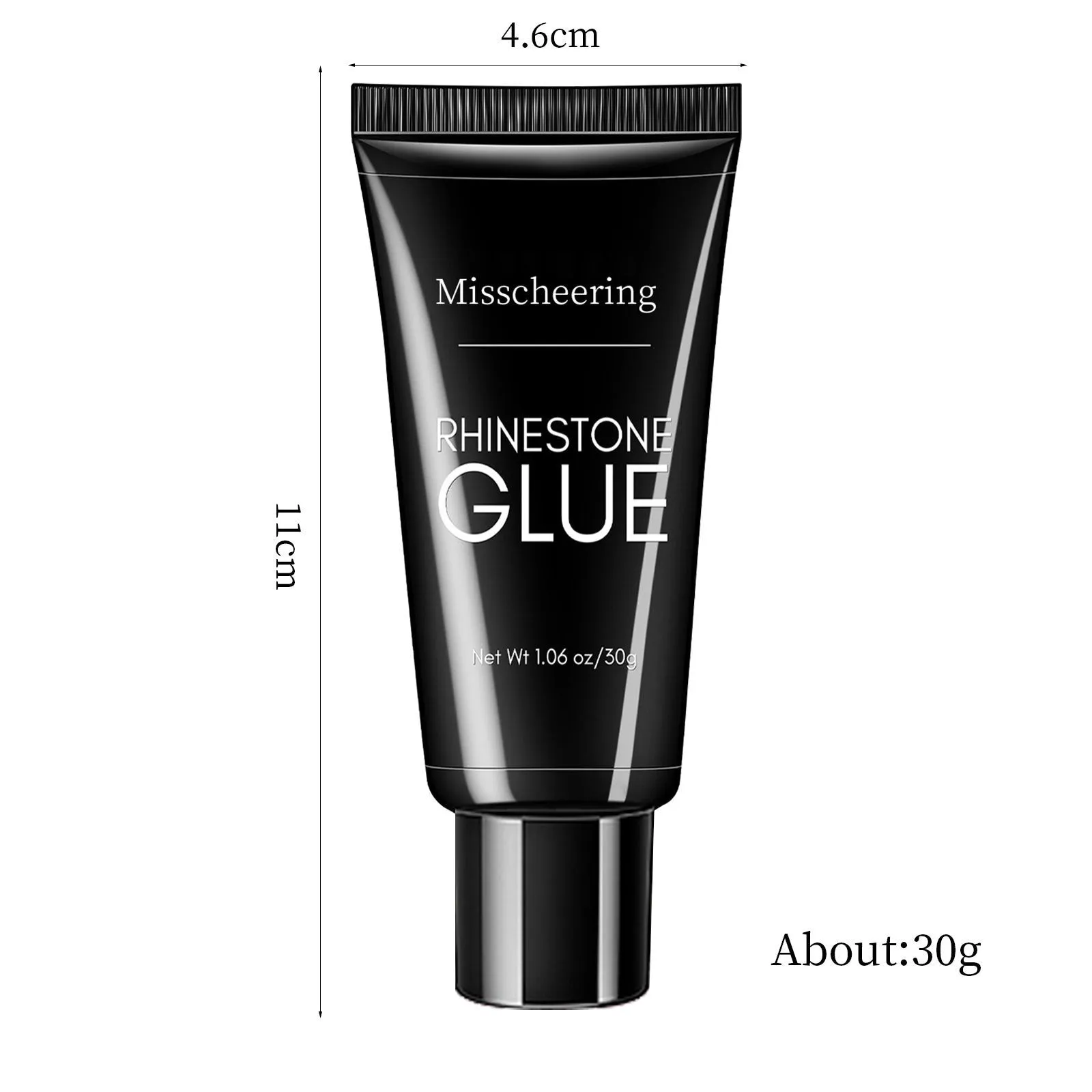 Nail art strong wash-free rhinestone sticking glue in 30g bottle with brush applicator