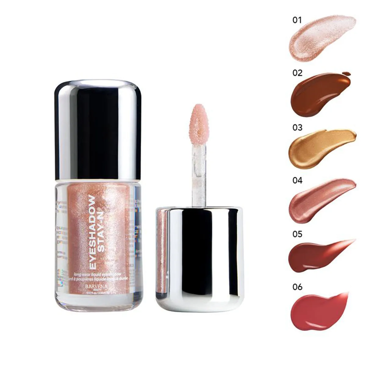 Silky liquid eye shadow bottle in colour classification BN7115-01, festival-style brightening formula.
