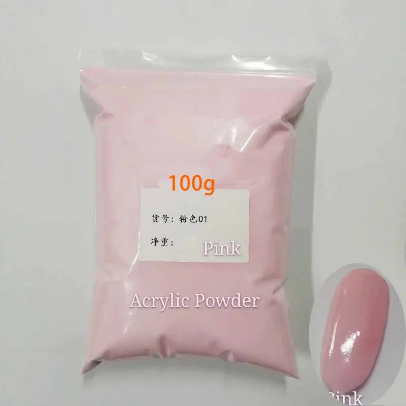 50g bulk bare methacrylic acid acrylic powder set with 20 colour options for nail manicure
