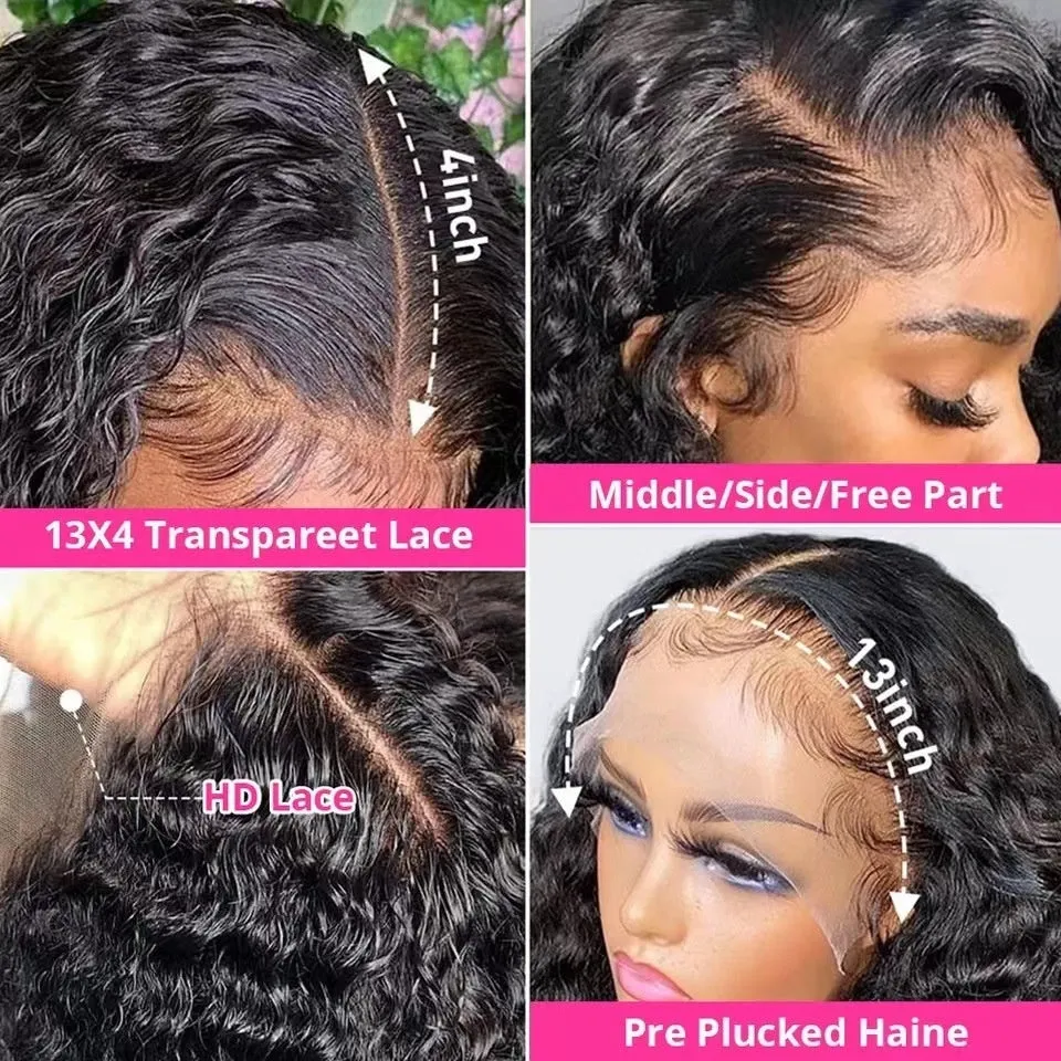 Long curly lace wig headgear with side bangs in black, high temperature fibre, available in 12 to 32 inch lengths