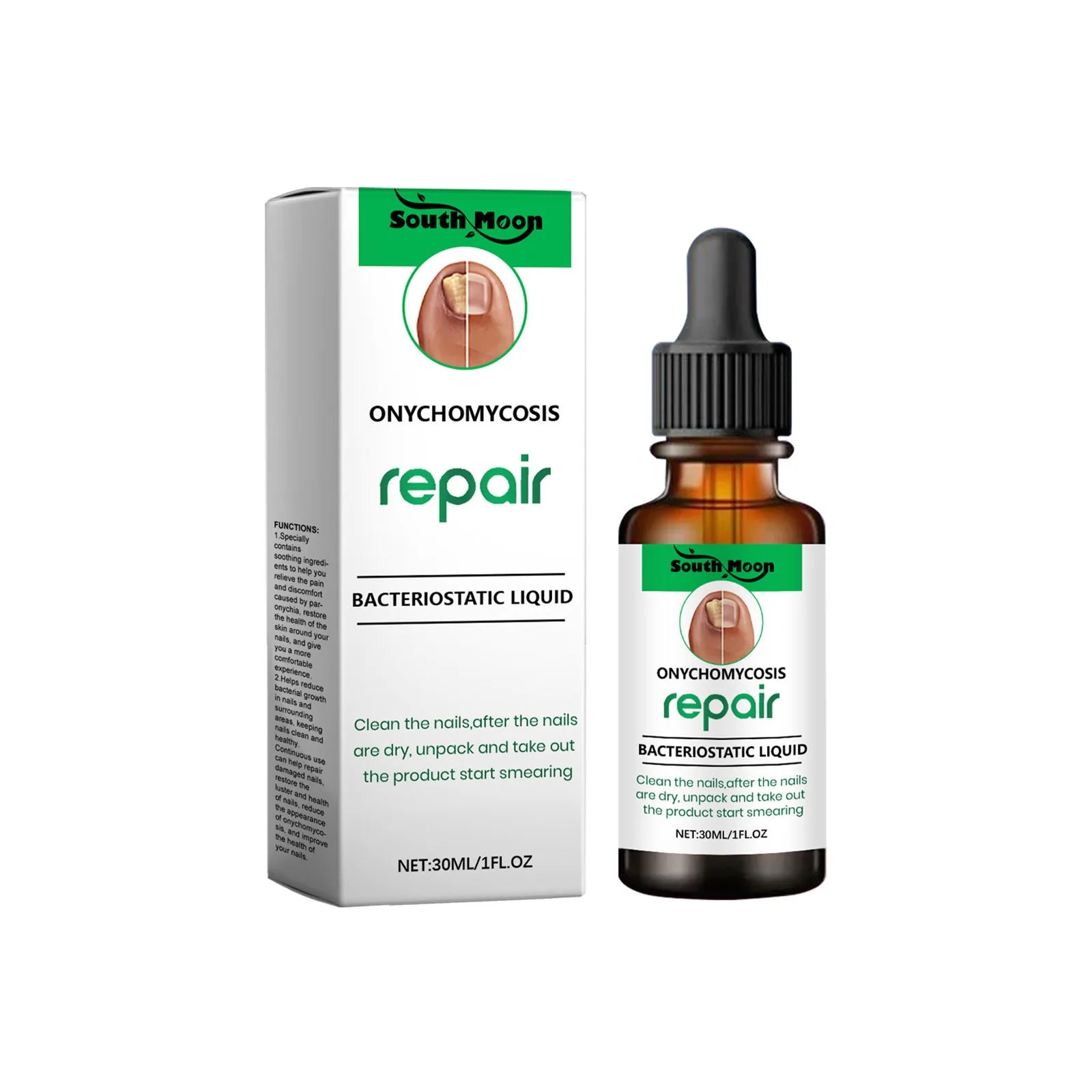 30ml bottle of clear nail nursing solution for daily gentle cleaning and cuticle care