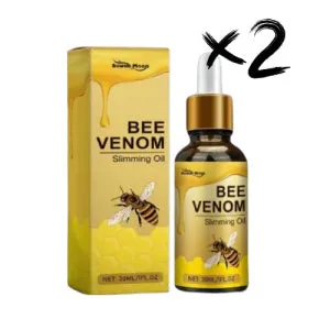 Bee venom slimming shaping essential oil 30ml in a portable bottle with coffee mint ginger chamomile extracts