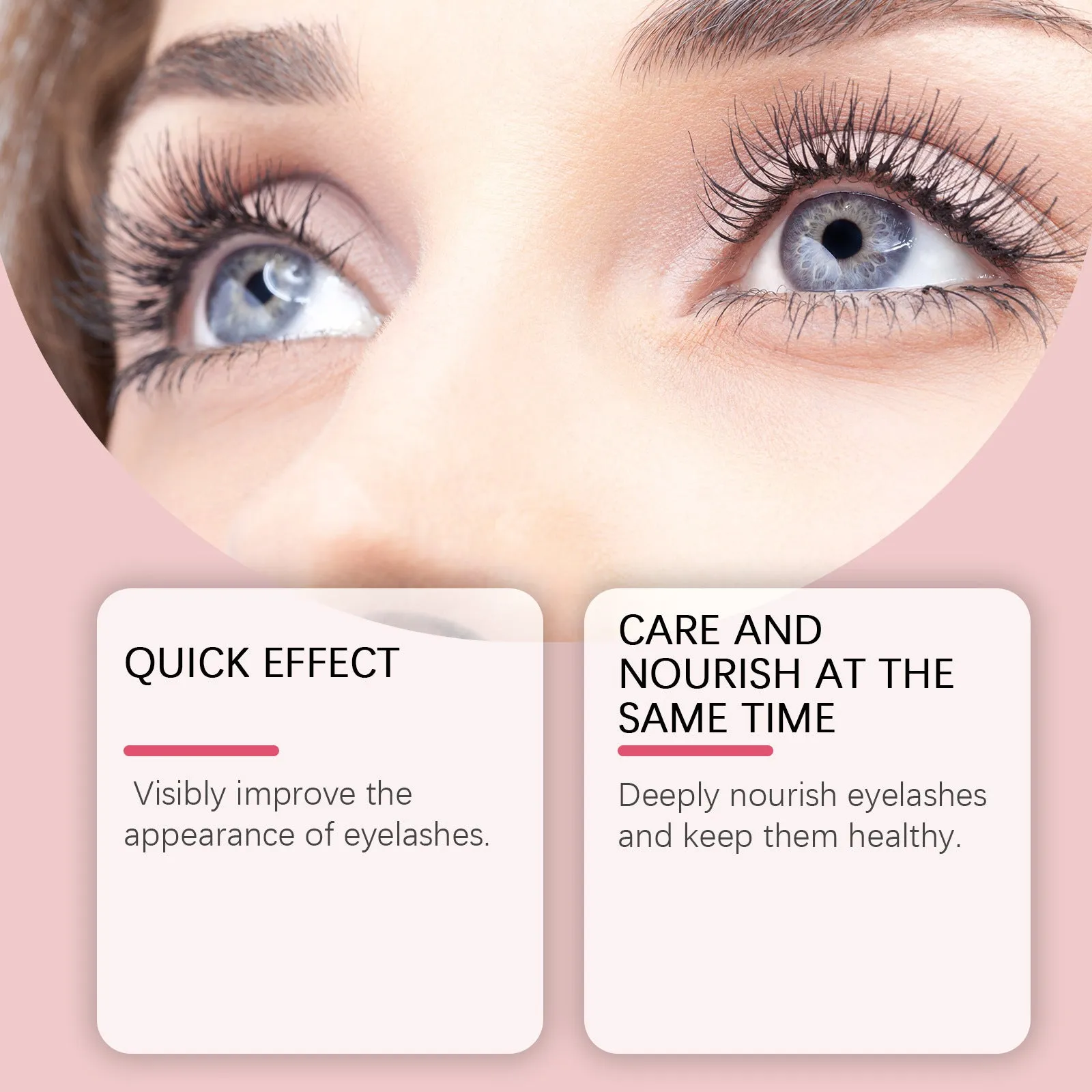Natural makeup eyelash liquid in compact tube, 5ml with camellia-seed oil and vitamin E