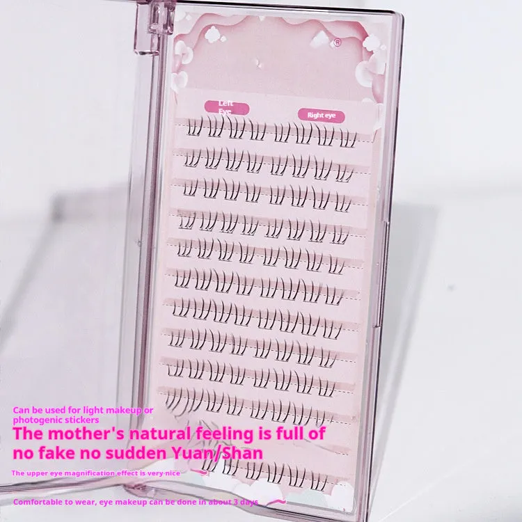 Kitten's Paw false eyelashes showing 12 rows of long, spiky tail lashes on a sheer band.