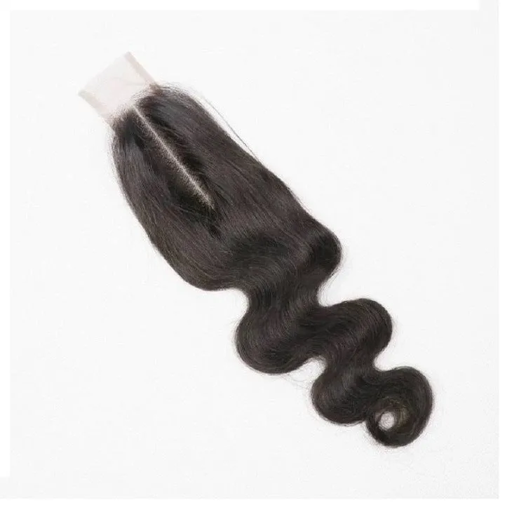 Straight human hair wig in natural colour with exotic style on display
