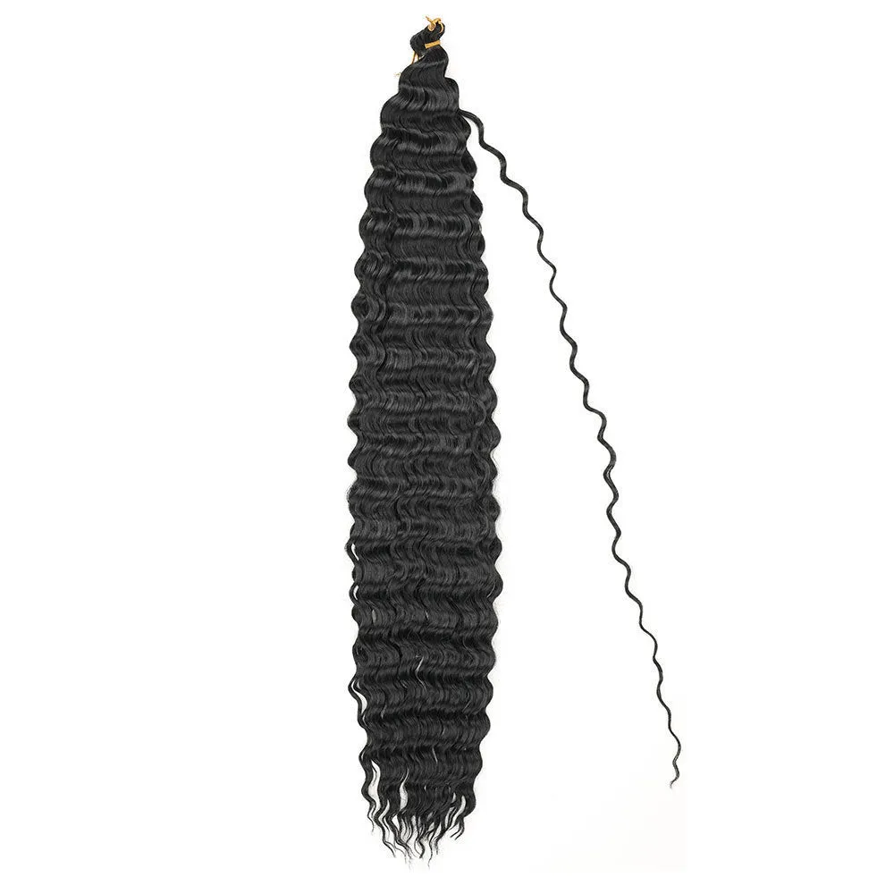 African chemical fibre crochet long curly wig with side bangs, handmade, available in multiple colours and sizes
