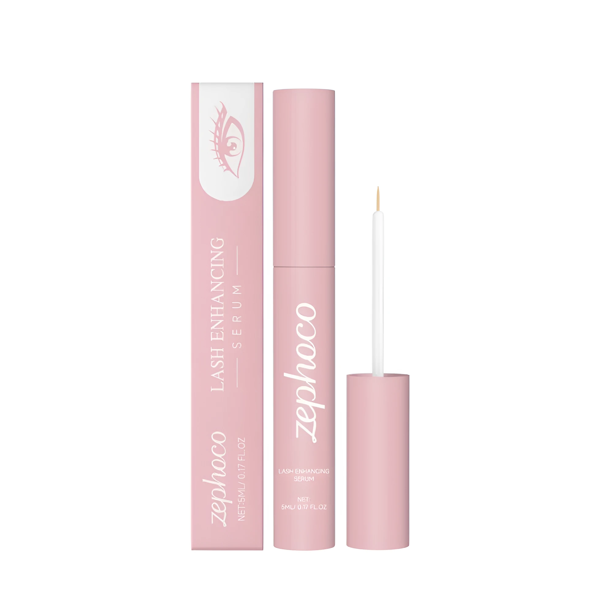 Lash Enhancing Serum bottle with clear liquid and precise applicator tip for daily lash conditioning
