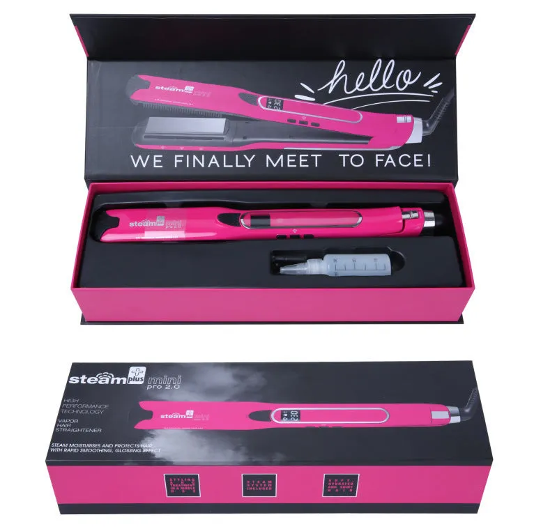 Mini steam splint spray hair straightener in champagne, purple or rose red colours