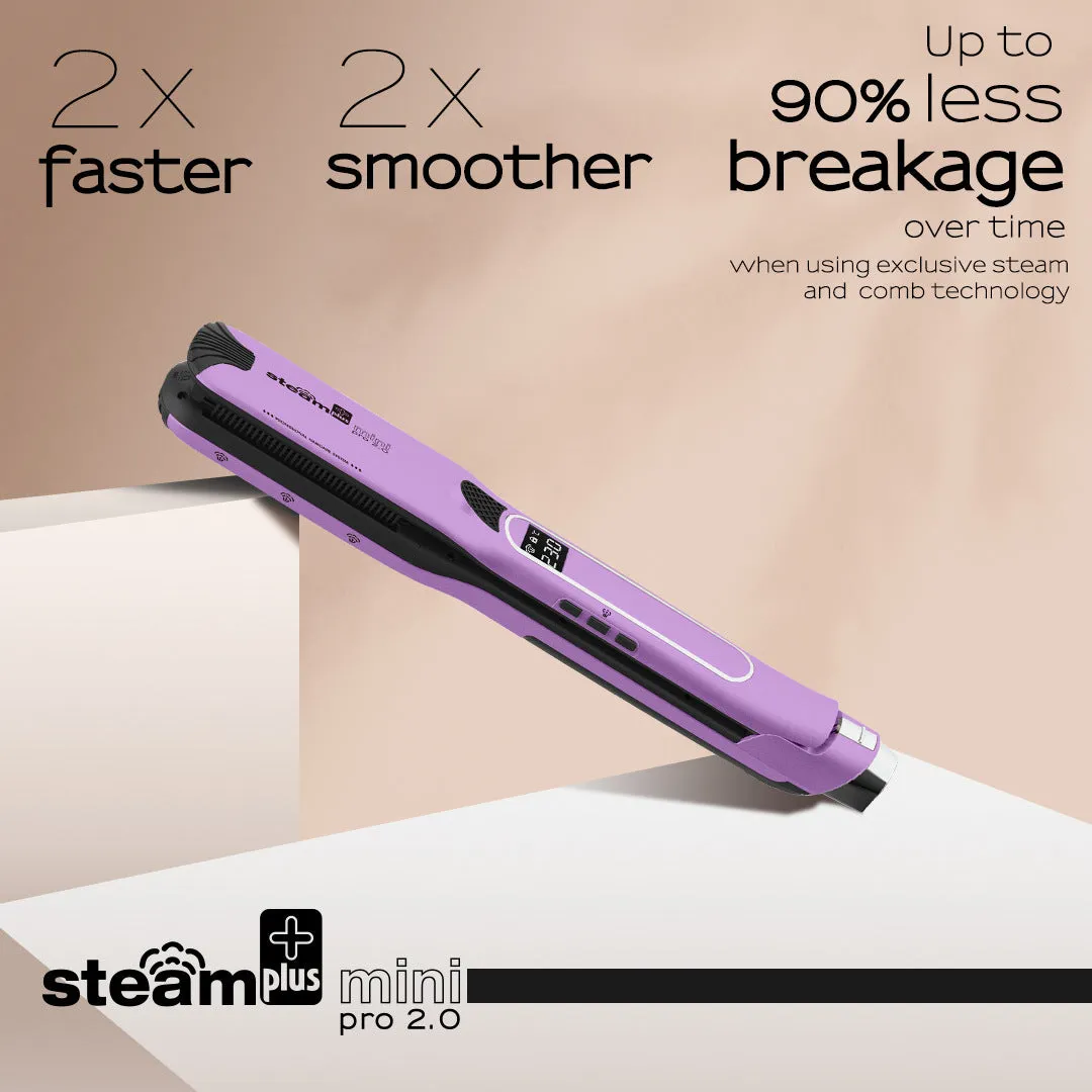 Mini steam splint spray hair straightener in champagne, purple or rose red colours