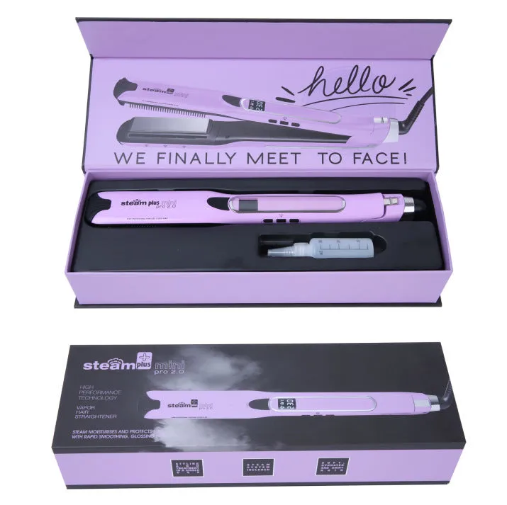 Mini steam splint spray hair straightener in champagne, purple or rose red colours