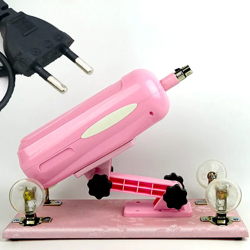 Purple automatic telescopic thrusting sex tool on a white background.