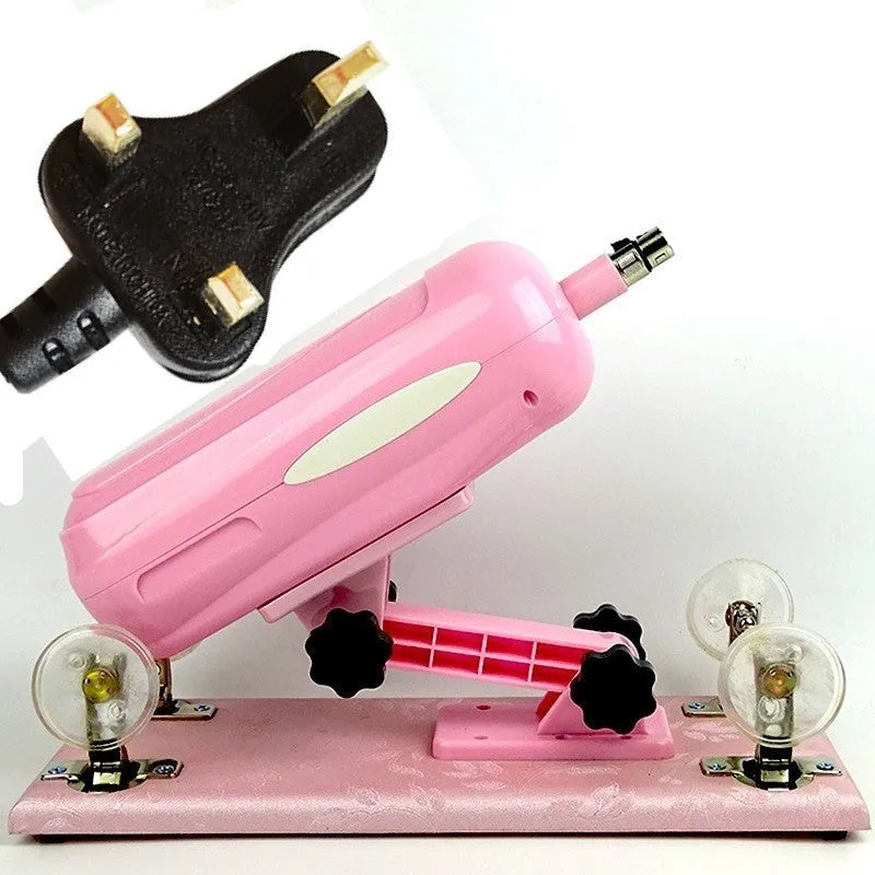 Purple automatic telescopic thrusting sex tool on a white background.
