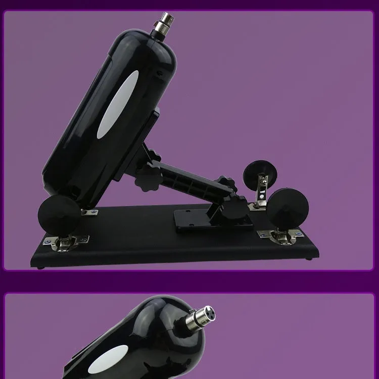 Purple automatic telescopic thrusting sex tool on a white background.