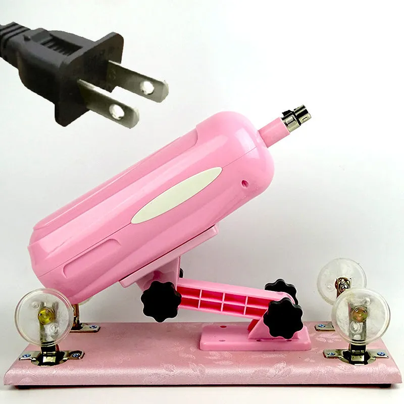 Purple automatic telescopic thrusting sex tool on a white background.