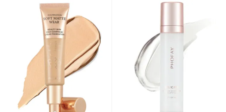 PHOFAY Full Coverage Foundation 30ml bottle with oil-controlling lightweight formula
