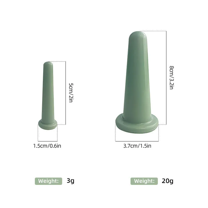 Silicone cupping device 4-piece set with yarn bag for face eye beauty skin care lifting and body shaping