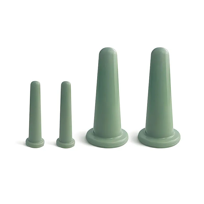 Silicone cupping device 4-piece set with yarn bag for face eye beauty skin care lifting and body shaping