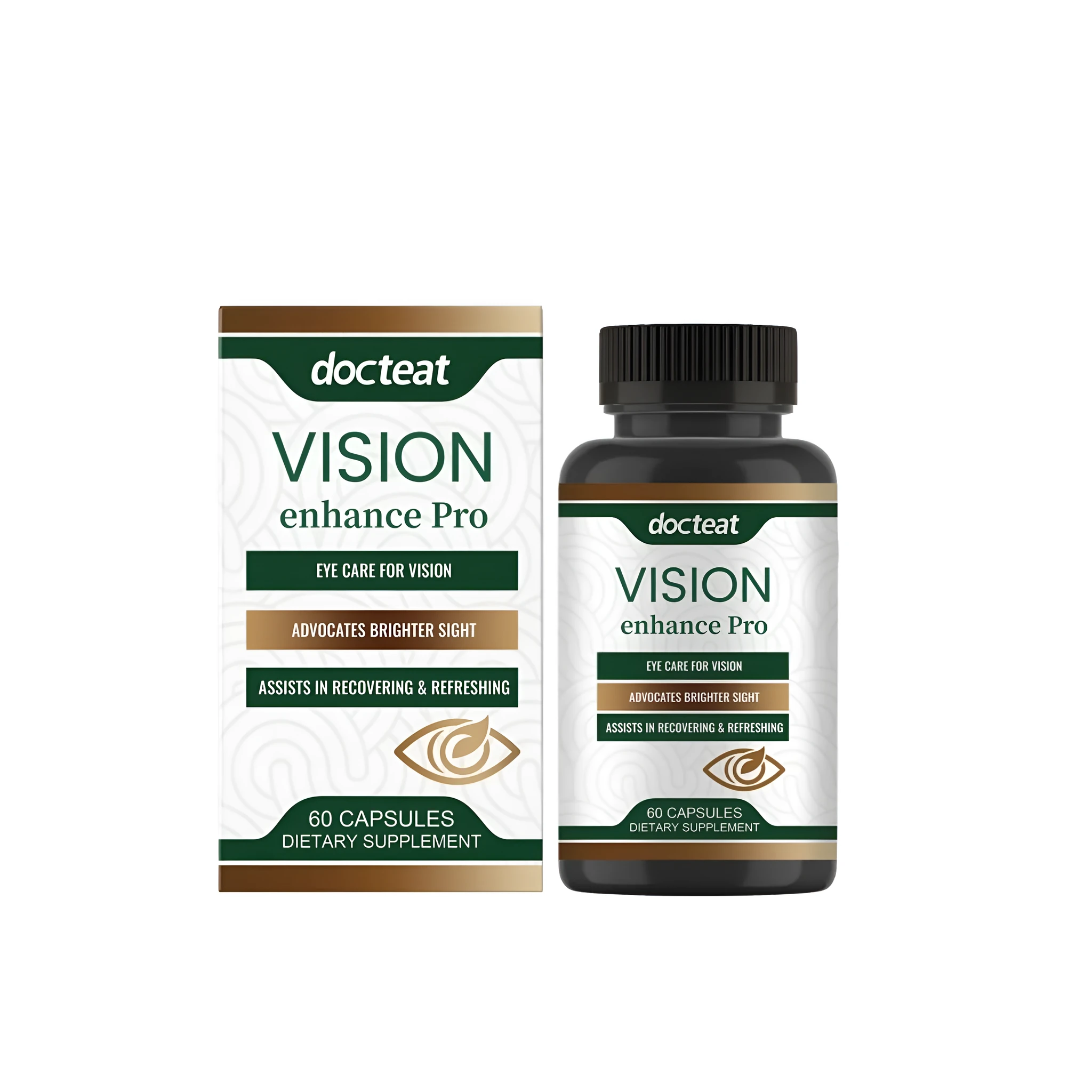 Bottle of eye care capsules with lutein, bilberry, and vitamins A C E, 60 capsules