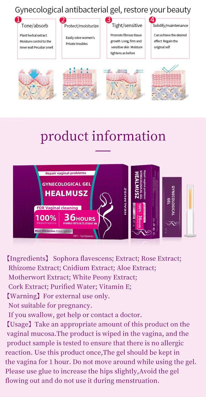 Nursing antibacterial private parts maintenance gel 5g packet for women intimate care