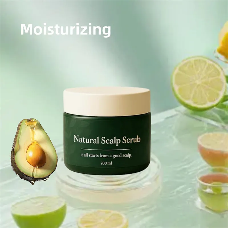 Scalp scrub 200ml bottle for gentle exfoliating pre-shampoo treatment suitable for all skin types