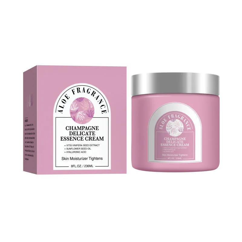 Firming moisturising tightening cream 236ml in a white pot with aloe coconut vanilla fragrance options for universal skin type