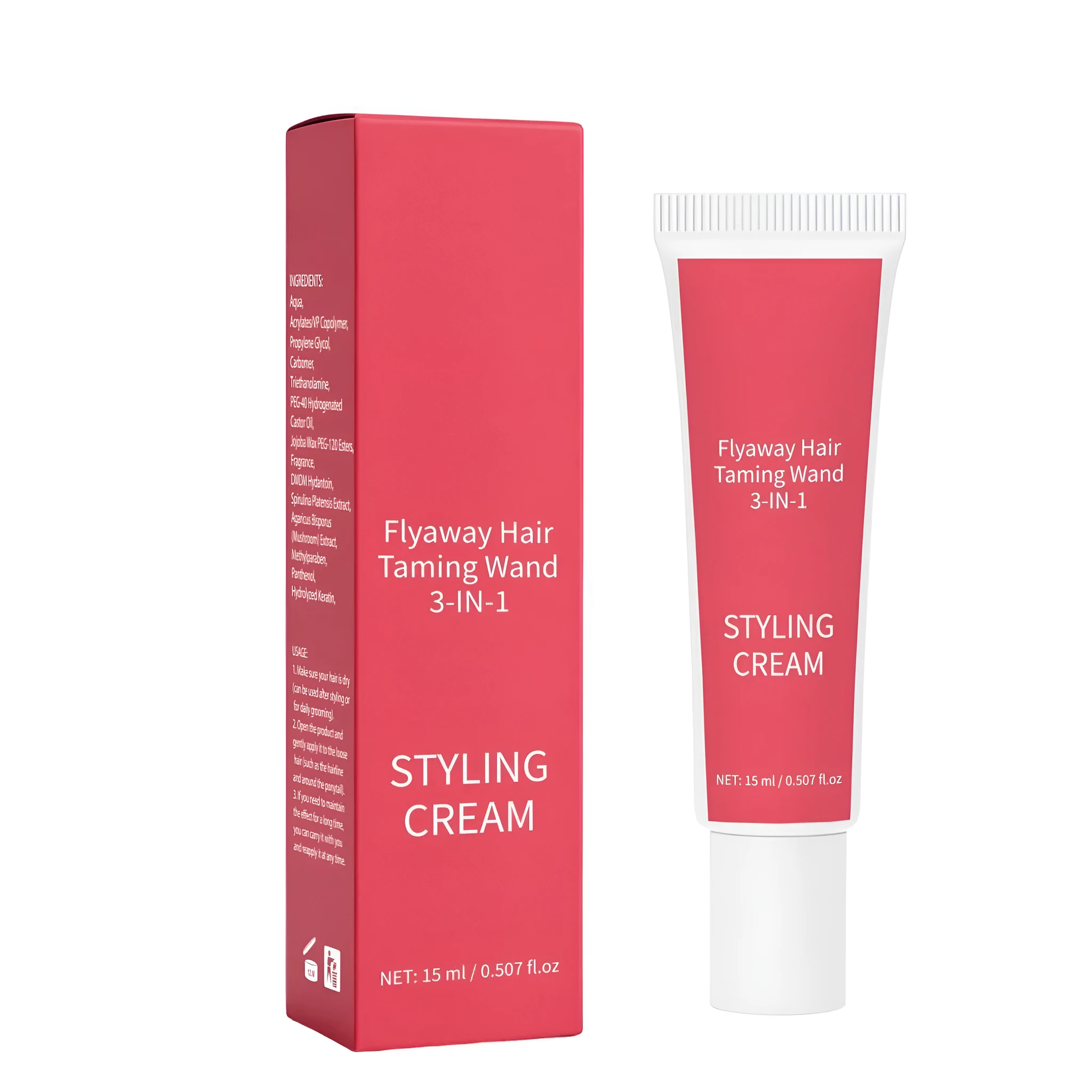 Neutral packaged 15ml nail shaping stick and flyaway hair taming wand