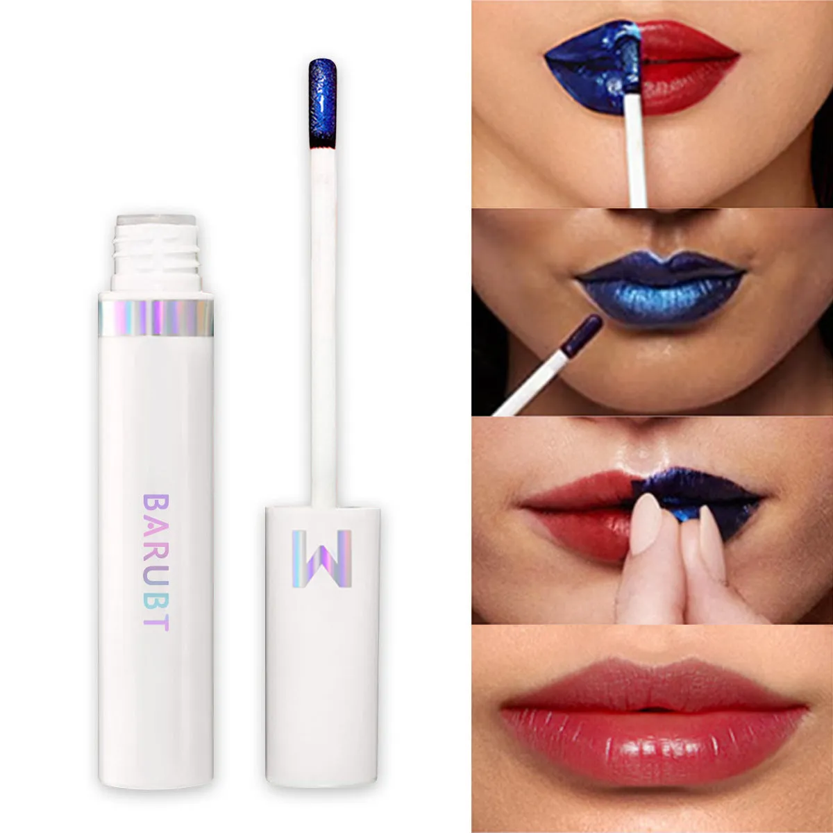 Long lasting waterproof nonstick cup matte lip lacquer in seven shades from light rose to toffee rose