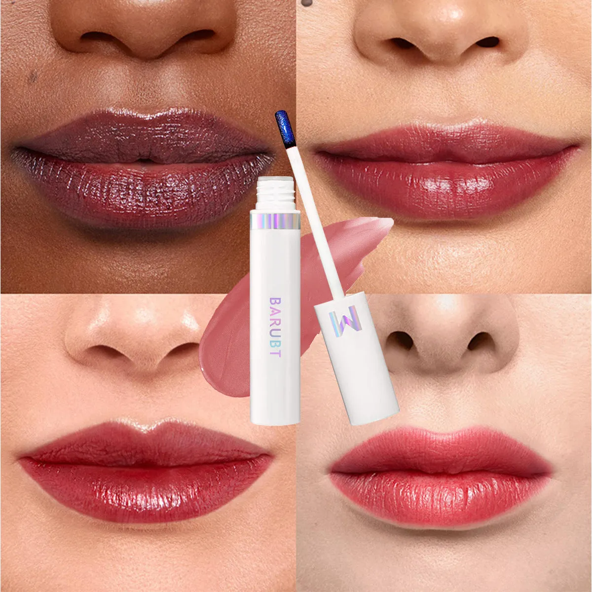 Long lasting waterproof nonstick cup matte lip lacquer in seven shades from light rose to toffee rose