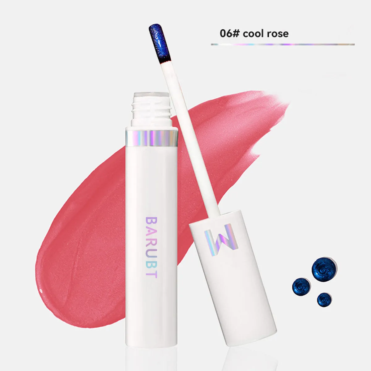 Long lasting waterproof nonstick cup matte lip lacquer in seven shades from light rose to toffee rose