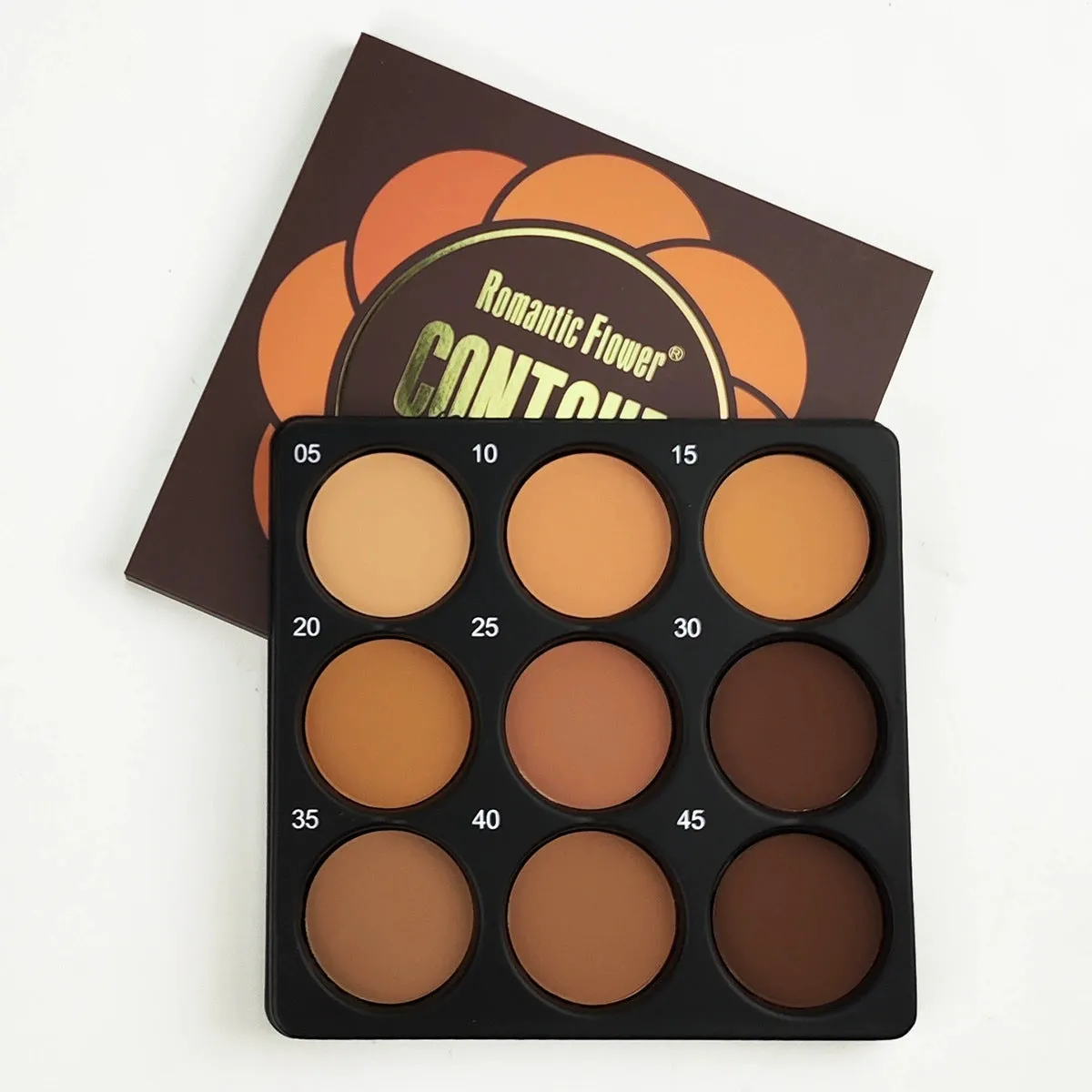 Dark matte eyeshadow palette with 9 waterproof colours and repair disk for punk and fashion makeup