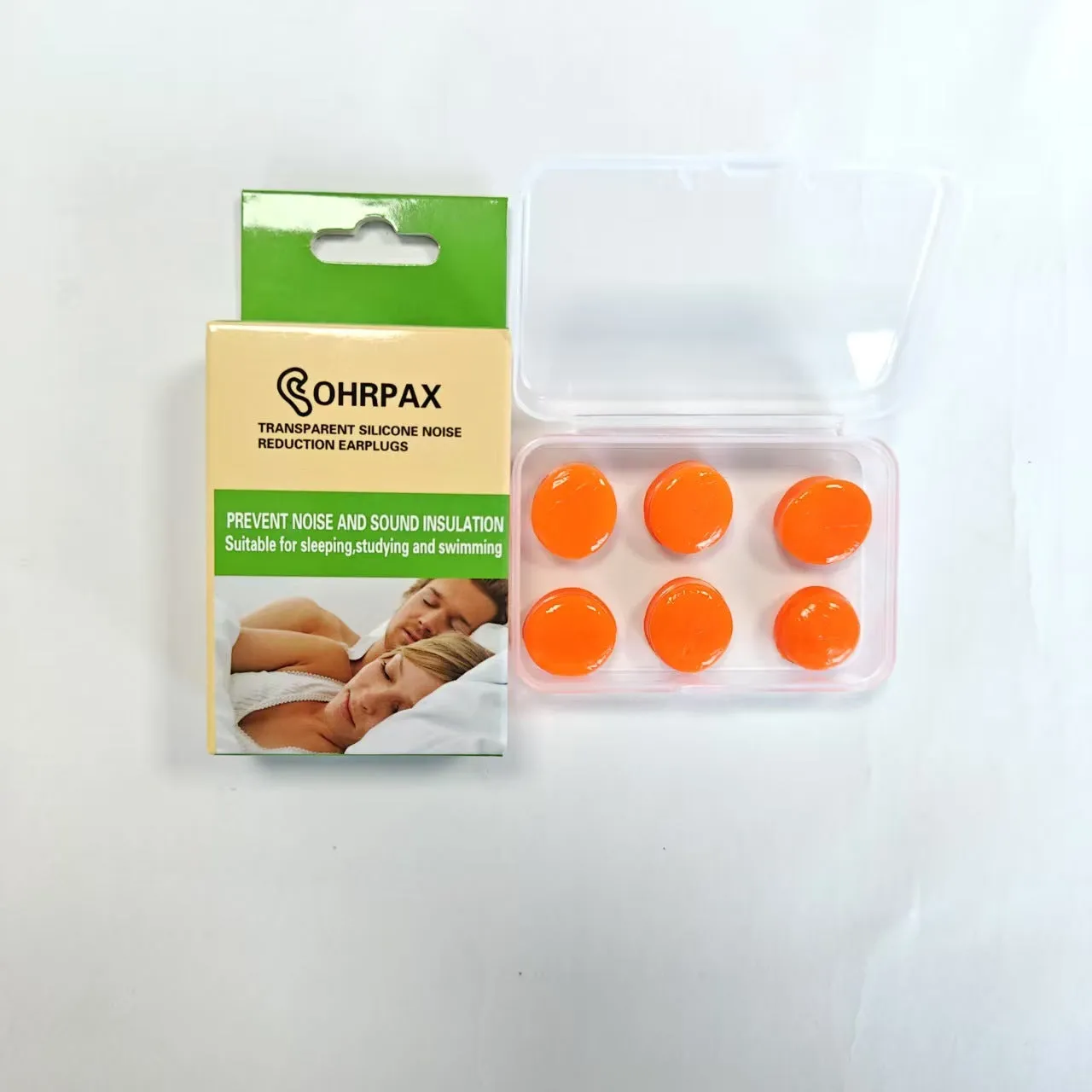Soundproof silicone earplugs for sleep anti-noise ladies in blue pack of 3 pairs
