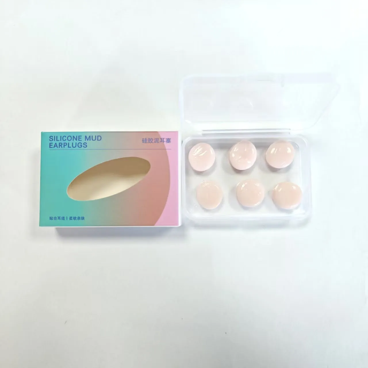 Soundproof silicone earplugs for sleep anti-noise ladies in blue pack of 3 pairs