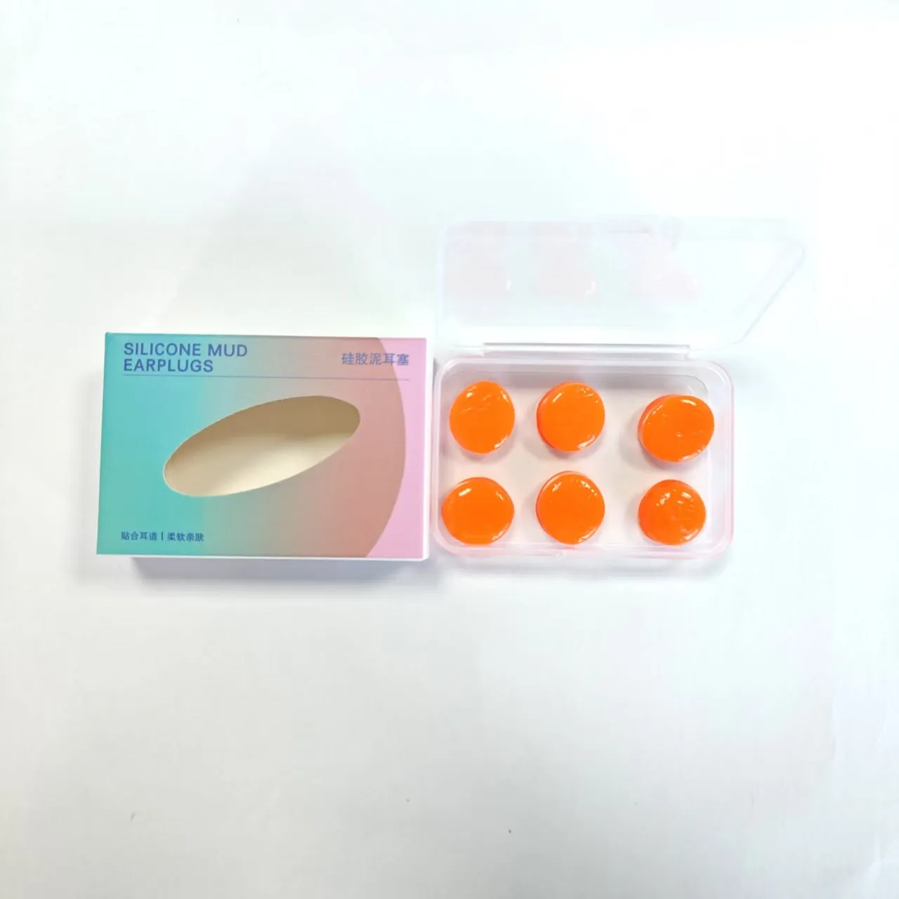 Soundproof silicone earplugs for sleep anti-noise ladies in blue pack of 3 pairs