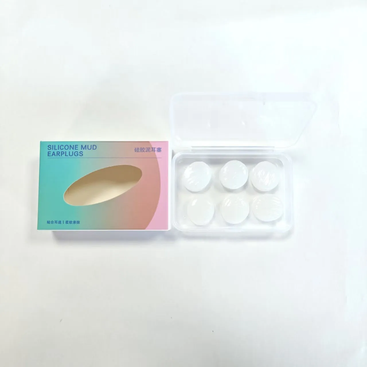 Soundproof silicone earplugs for sleep anti-noise ladies in blue pack of 3 pairs
