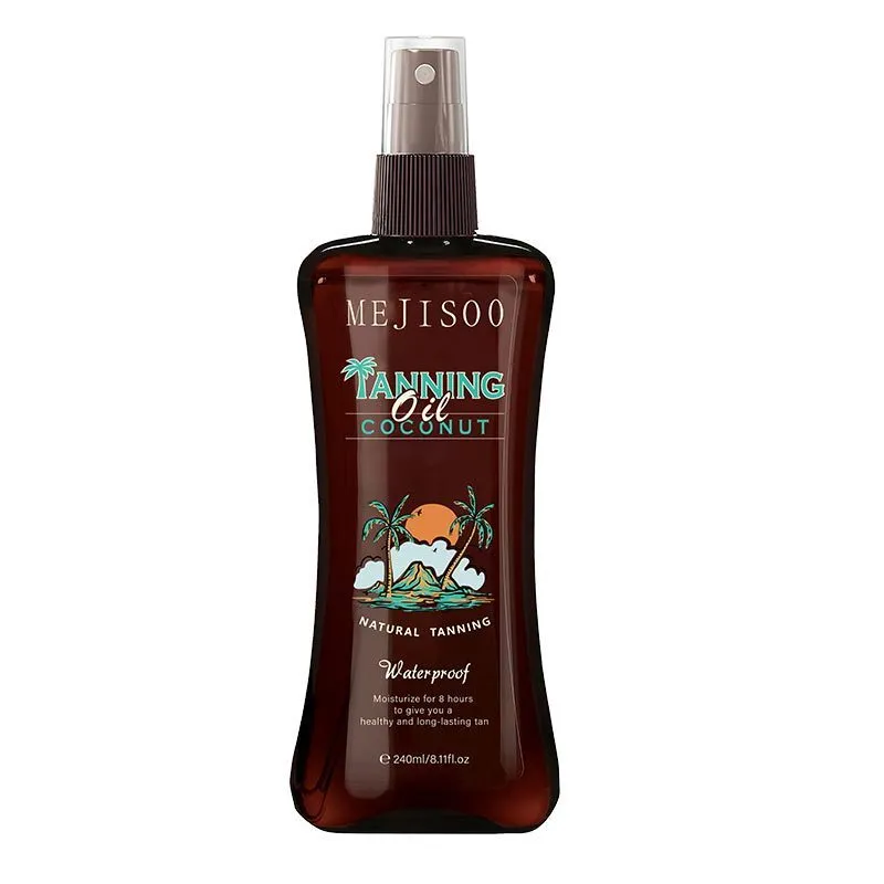 Body tanning oil sun black oil 240ml for bronze skin colour for ladies