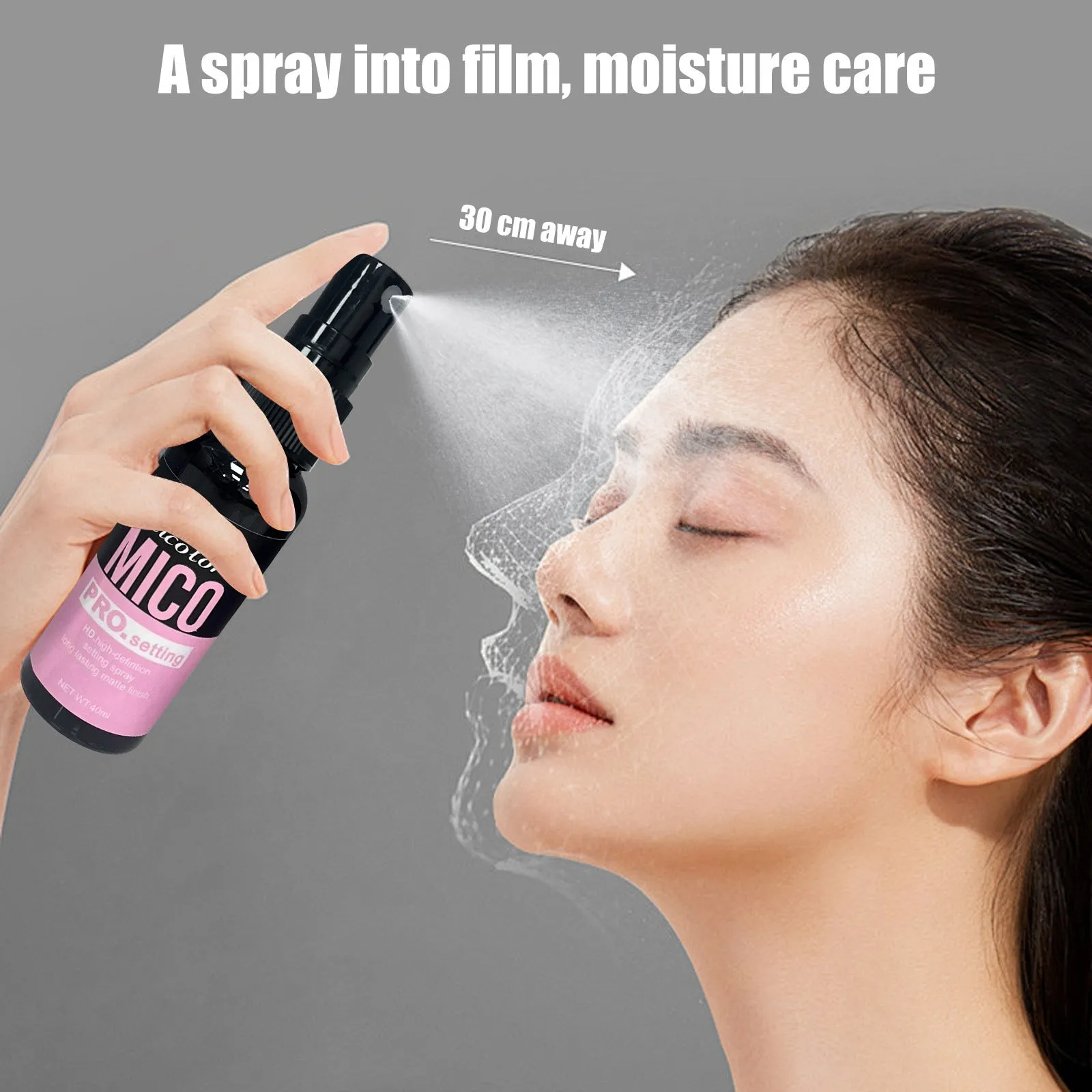 Makeup primer and finishing spray set with 45ml pre makeup lotion and 40ml final sealer spray