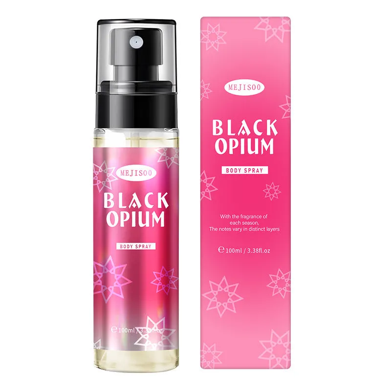100ML body spray perfume lasting fragrance bottle with four scent options Black Opium Bleu De Chanel Scandal Fresh Ultra Male