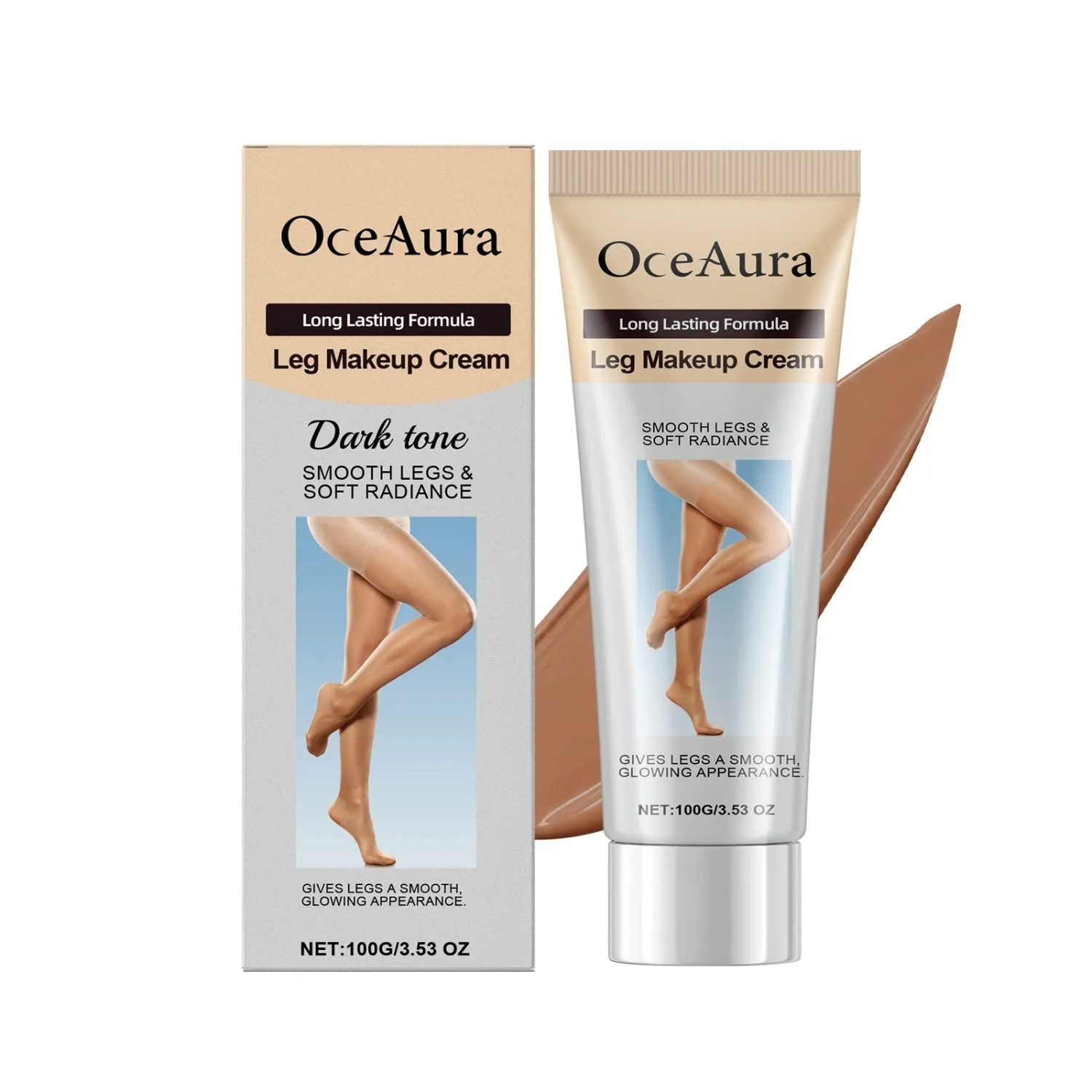 Medium tone leg makeup cream with vitamin E, three colour options