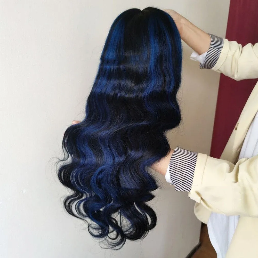 Real human hair lace front wig in star fashion style with 4x4 lace base