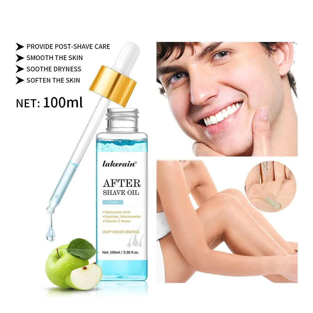 100g pogonotomy treatment oil in three flavours: Apple, Donut, Strawberry for skin moisturising and smoothing