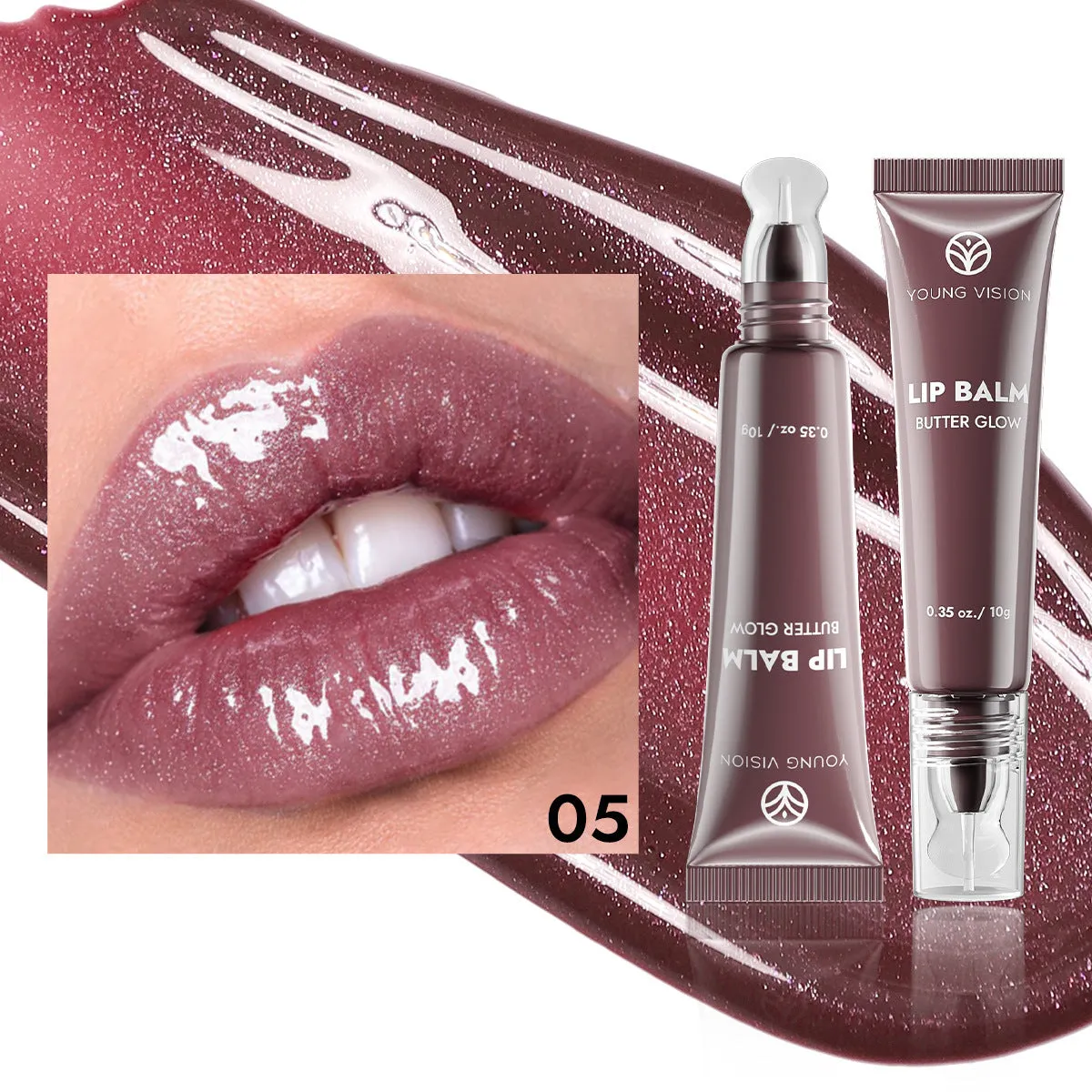 Modular plug hose lip gloss in six colours with moisturising natural stereo finish 10g standard size