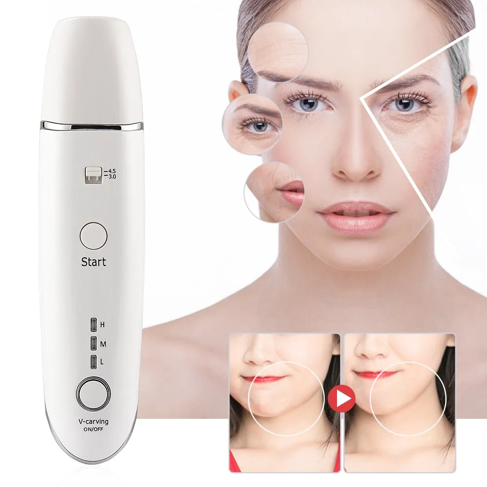 Wrinkle Removal V-Shape Anti-Aging Skin Care Beauty Device in hand for home use