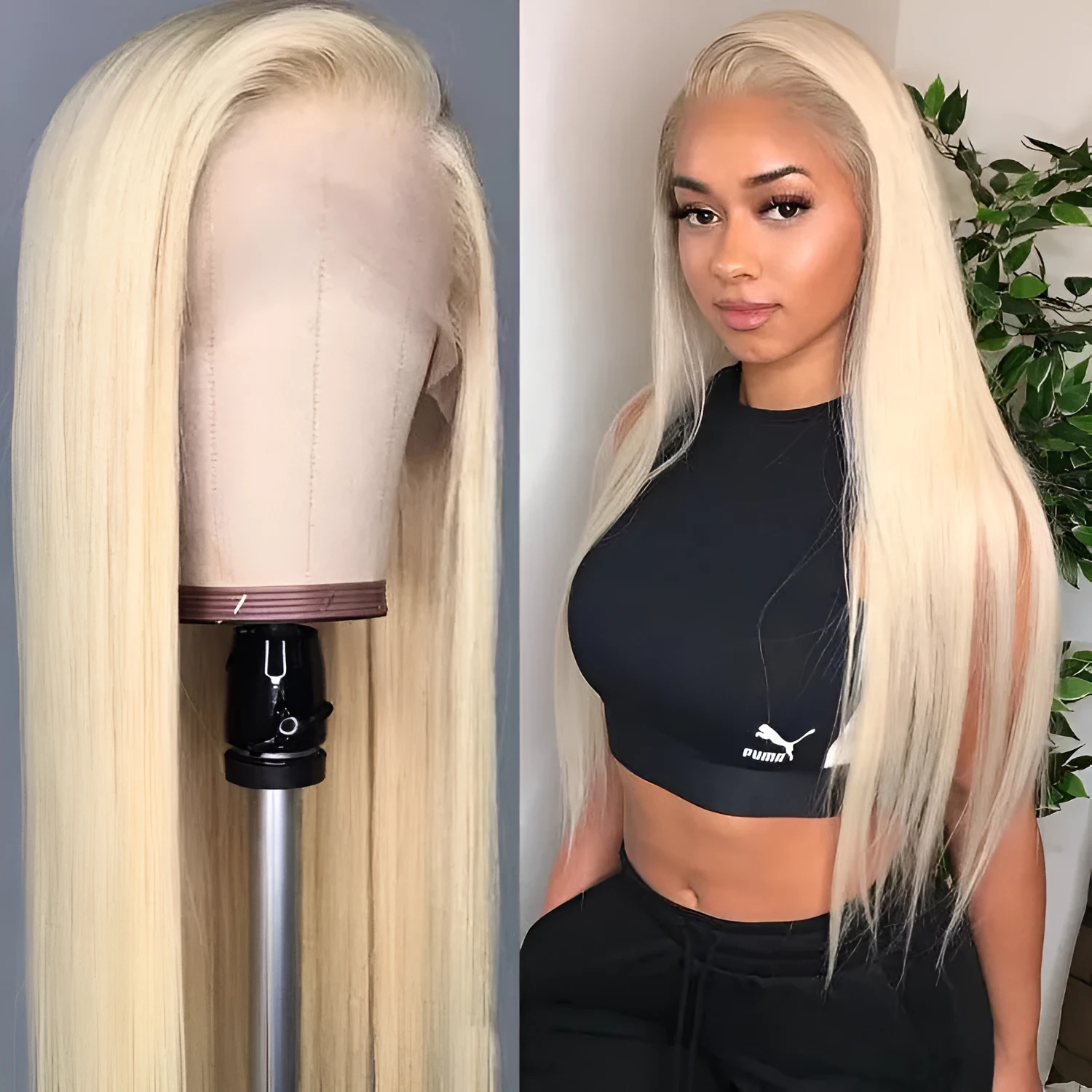 613# 13x4 hand hook mesh real human hair wig STW natural style for ladies