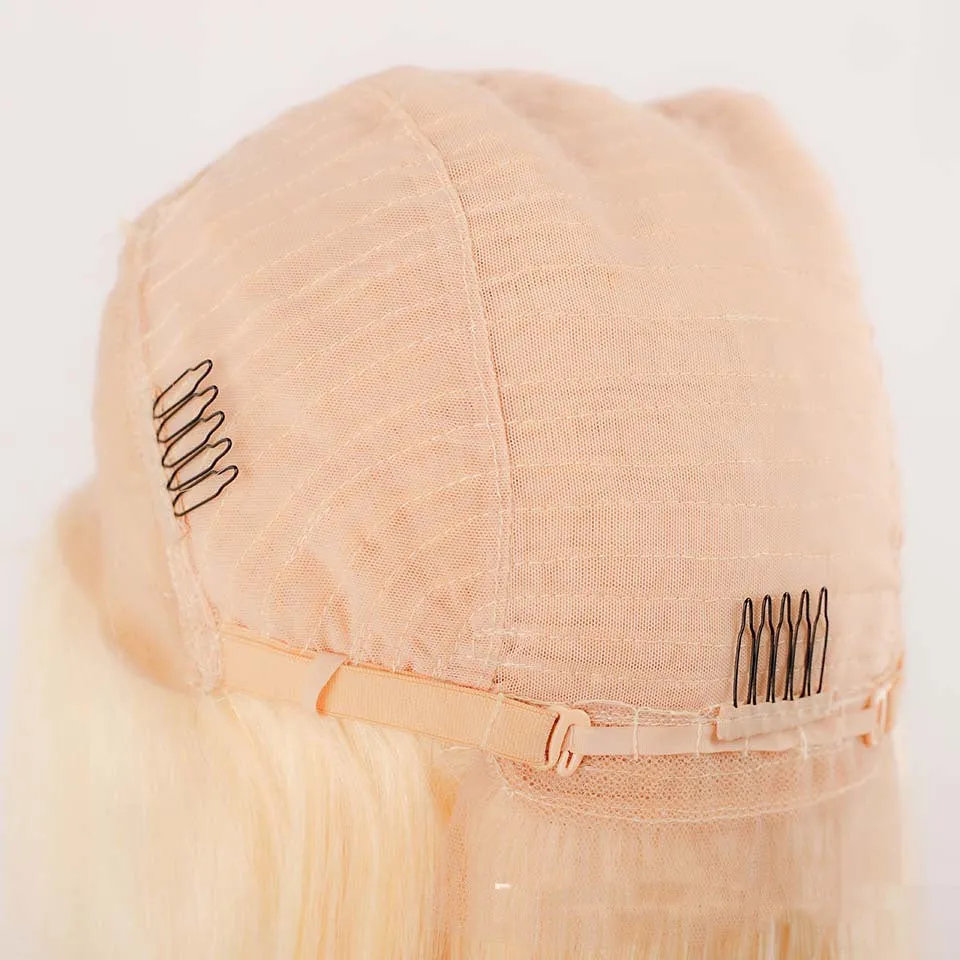 613# 13x4 hand hook mesh real human hair wig STW natural style for ladies