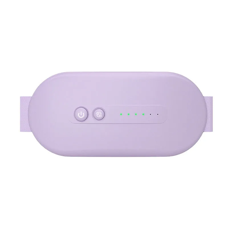 Battery-powered abdominal massager in creamy white with adapter cable and three colour options