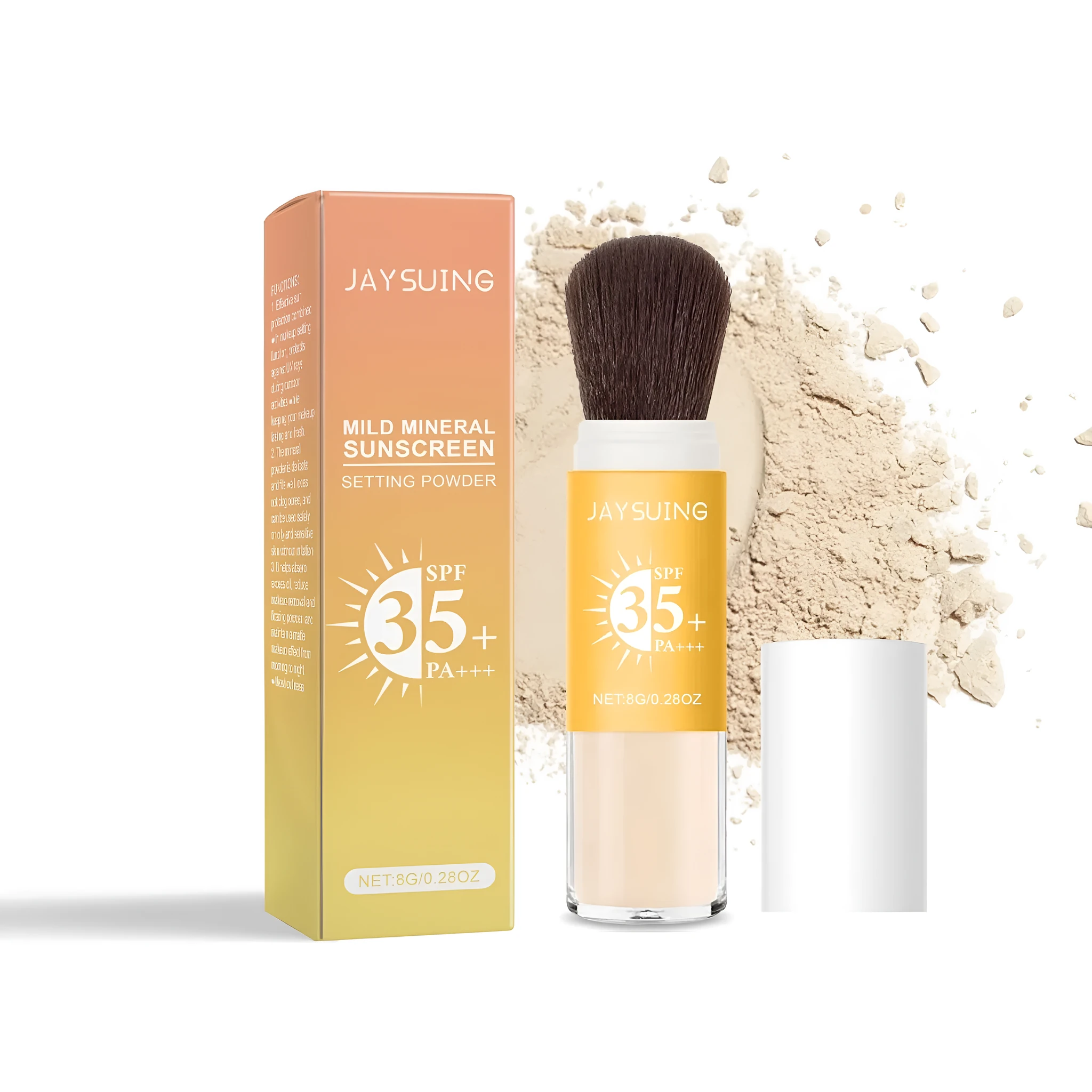 8g sunscreen setting powder compact with mineral SPF protection for makeup finishing
