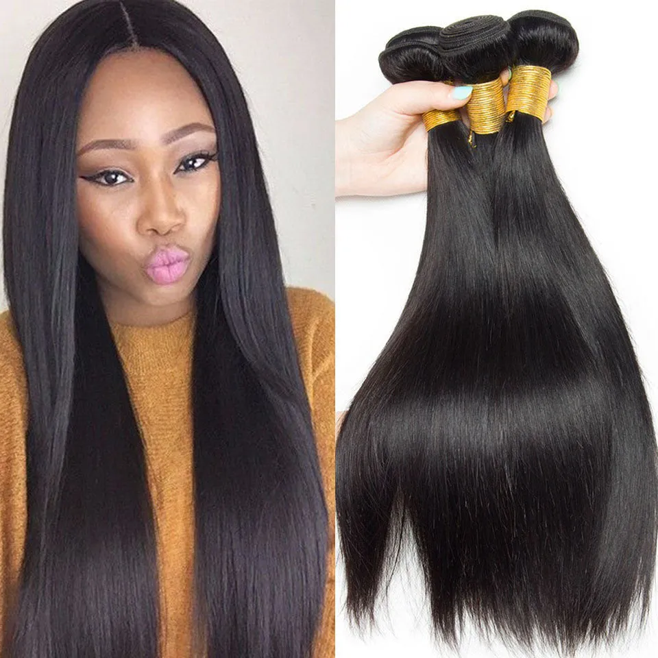 Straight real human hair wig in natural style, available in lengths from 8 to 30 inches for ladies