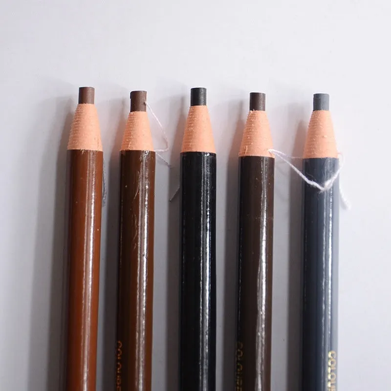 Brown microblading eyebrow pen with waterproof formula, fine tip, and protective cap, 2.8g, three shades available