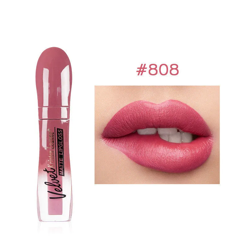 Matte fog lipstick in shade C802 on a white background showing the slim 11.8cm stick