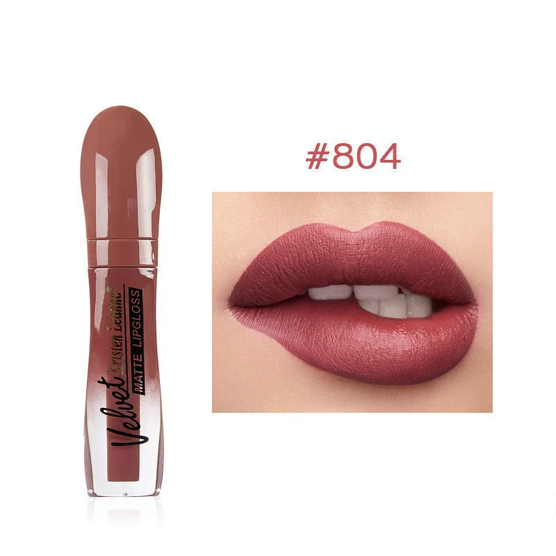 Matte fog lipstick in shade C802 on a white background showing the slim 11.8cm stick